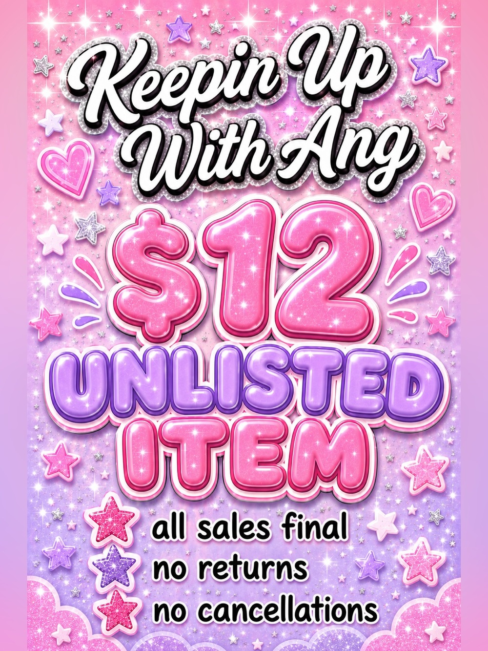 $12 & Up Unlisted Item (12)